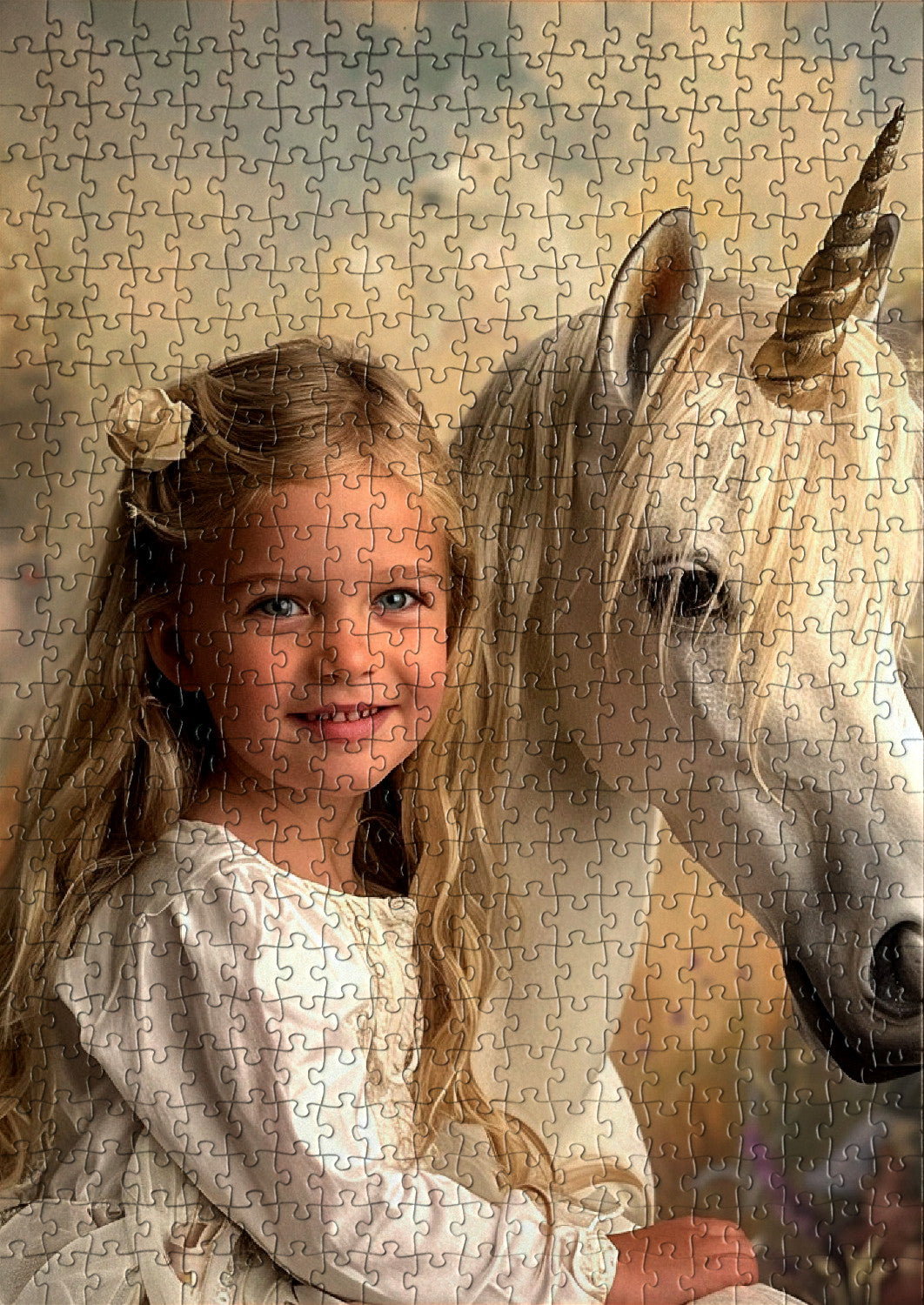 3 Y/O Girl with Unicorn Puzzle
