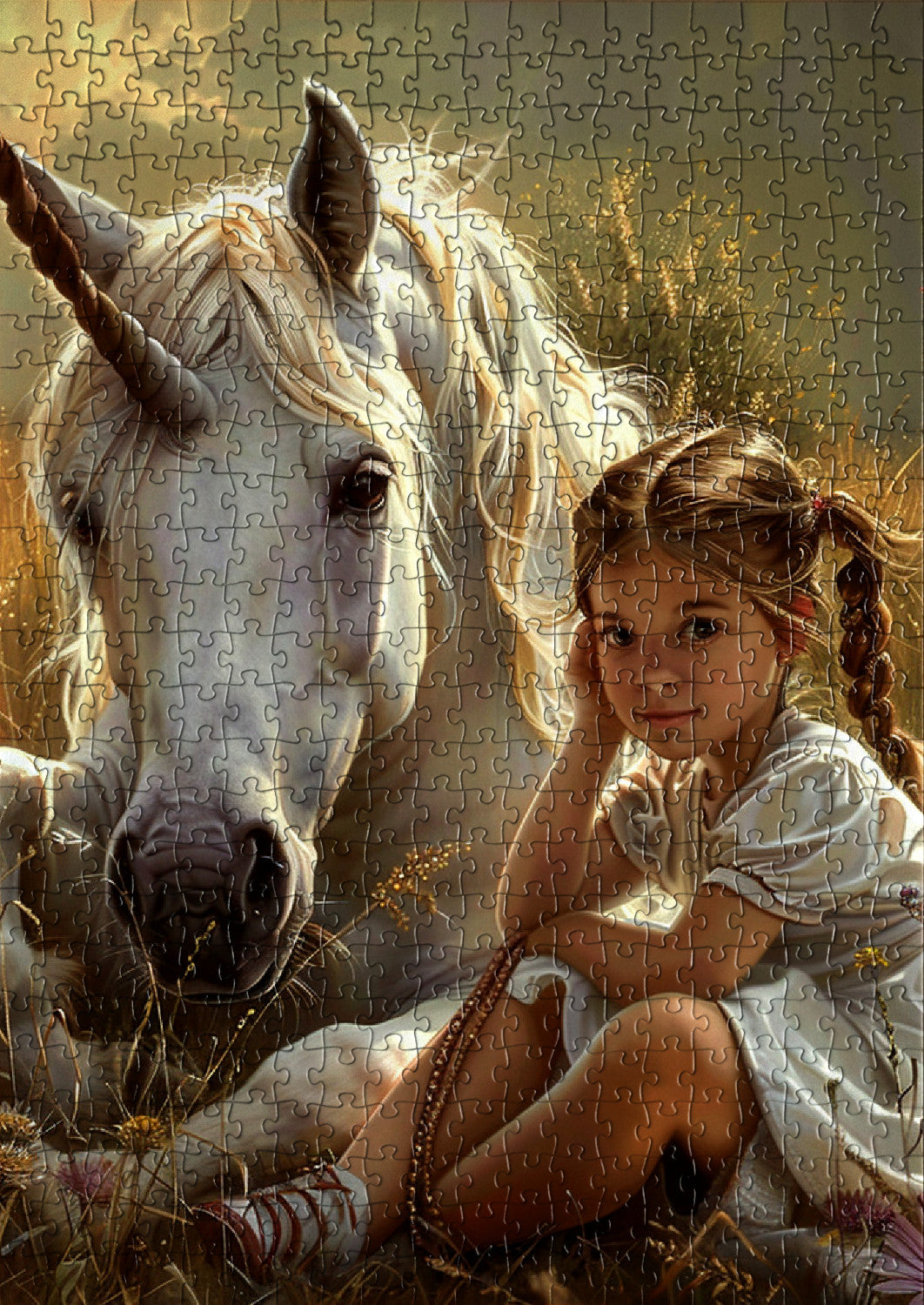 Girl with her unicorn