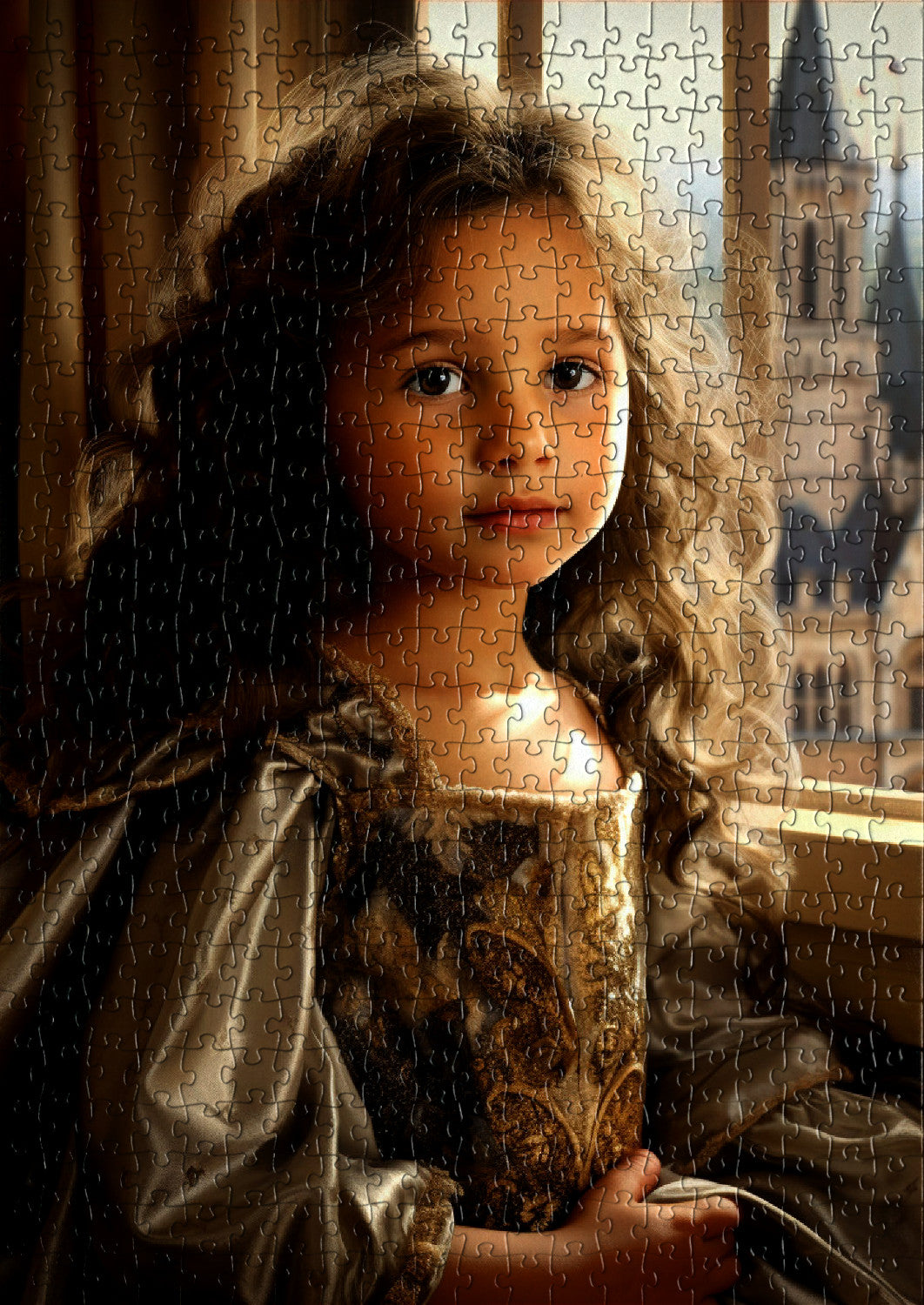 Beautiful young princess in a royal castle