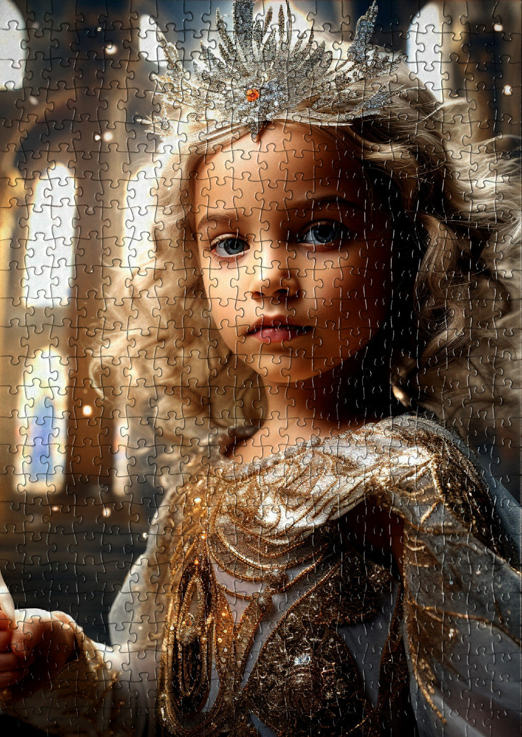 Silver princess in a magical palace