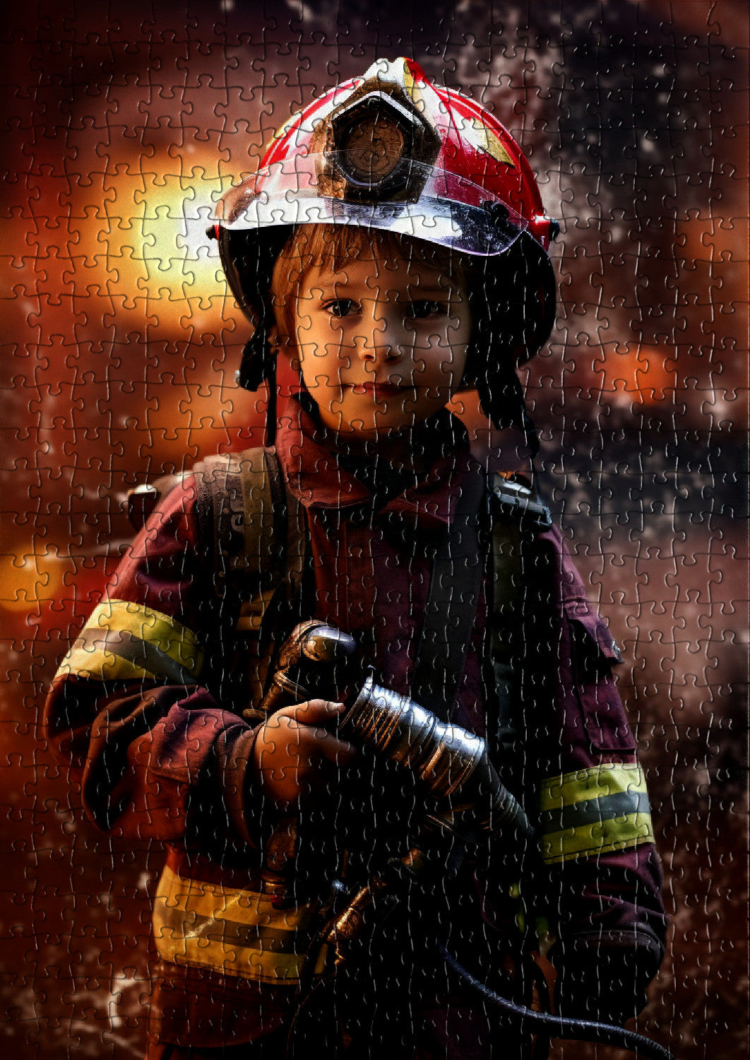 Firefighter kid on a rescue mission
