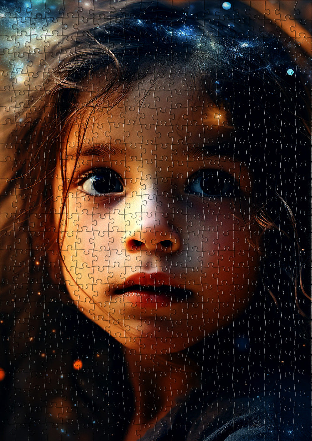 Girl dreaming of stars
