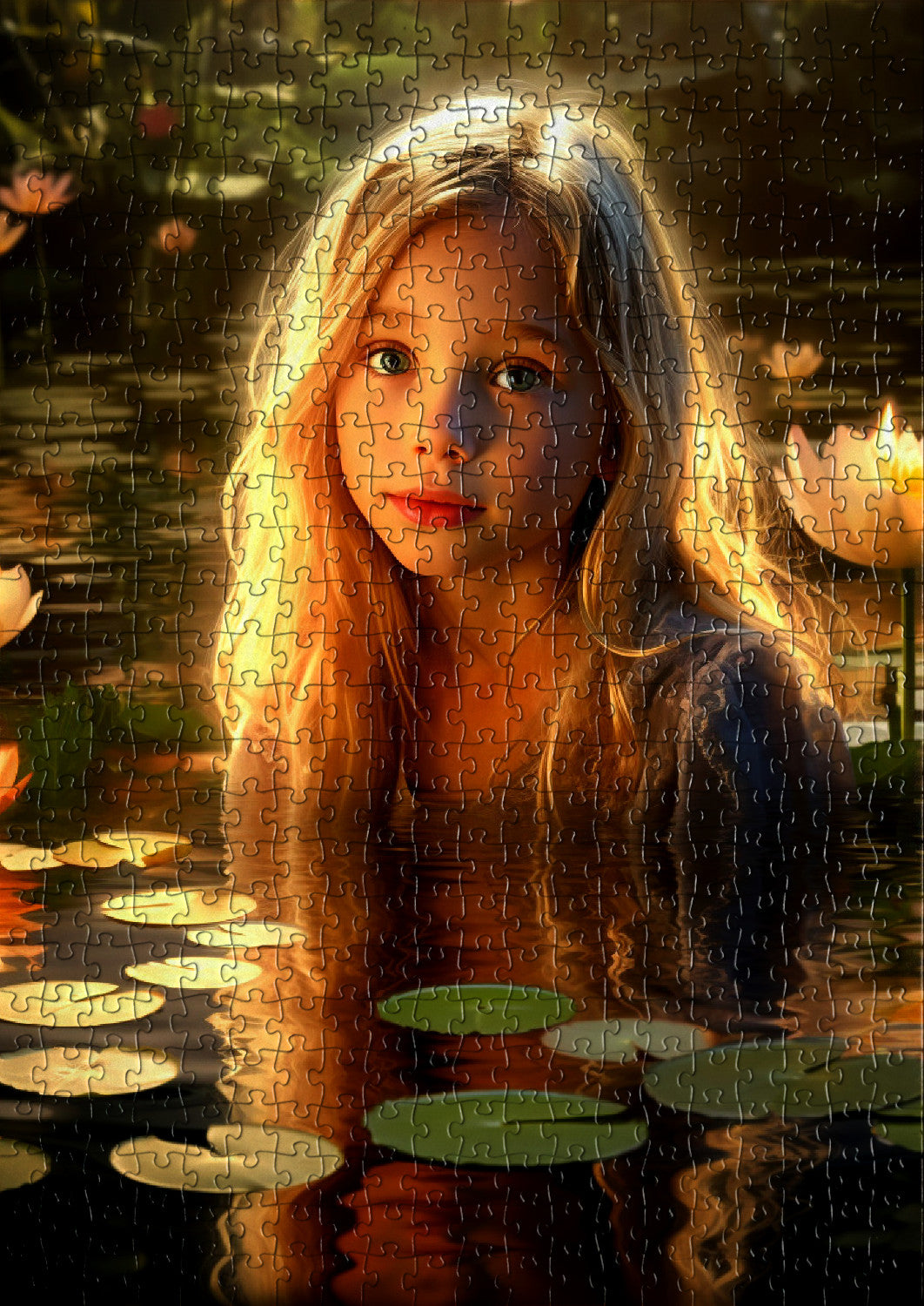 Young mermaid girl in an enchanted ocean