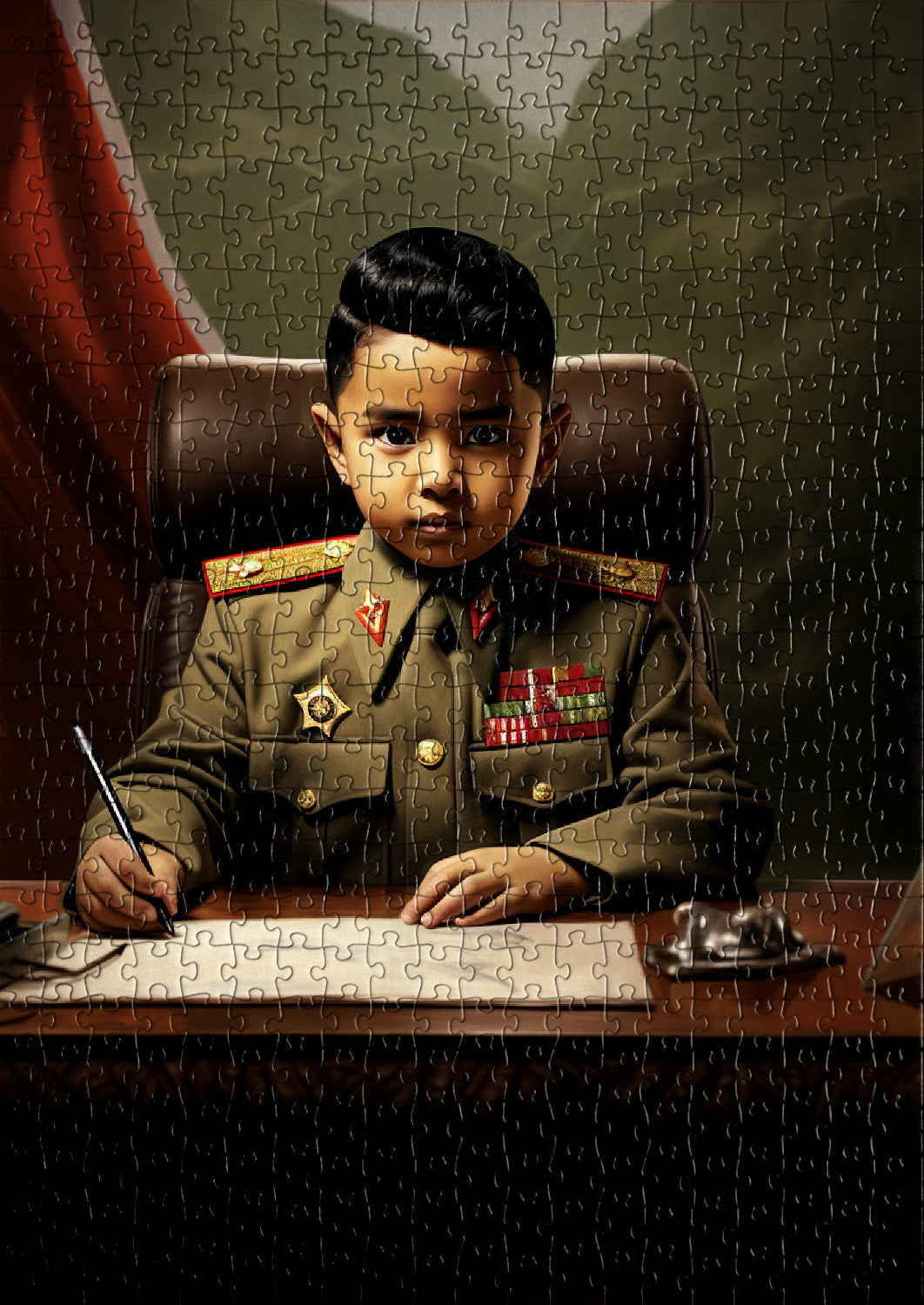 Young dictator boy with a commanding presence