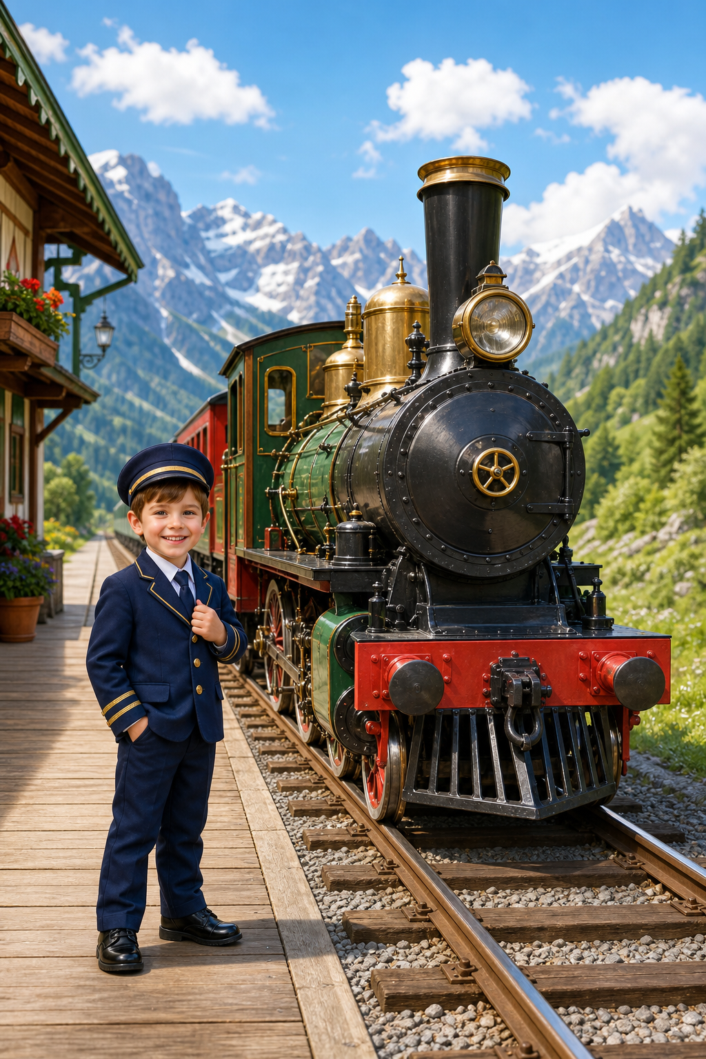 Personalized Train Driver Puzzle, custom photo puzzle for children