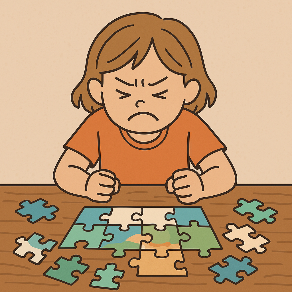 Illustration for My Child Gets Upset with Puzzles: What to Do?