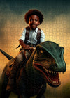 Kid on a Dinosaur Puzzle