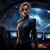 Female starship pilot